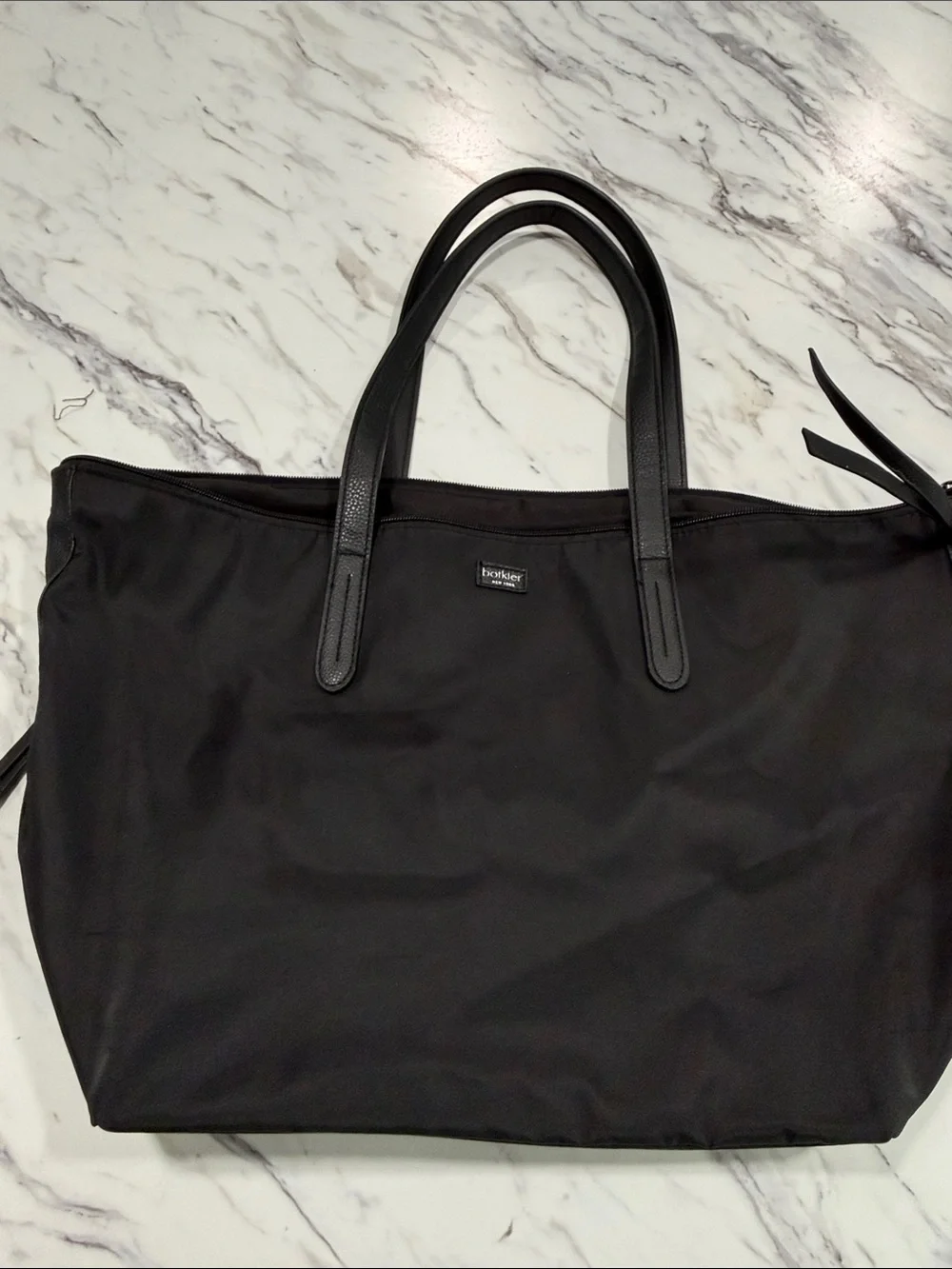 Botkier Black Nylon Tote with Leather Handles